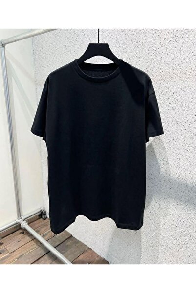 JustBS Tricou negru obișnuit pentru femei