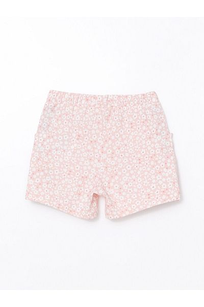 LC Waikiki Floral Girl's Shorts with Elastic Waist
