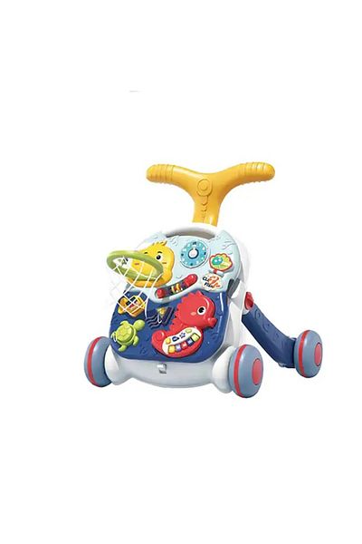 WePro Store 3 in 1 interactive baby walker blue, sounds, lights, adjustable height and speed, toys, 6-18m