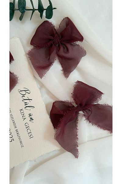 LAYLAEVENTS Chiffon Fabric Ribbon Ready Bow-25 Pieces