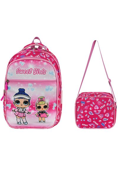 Çınka Bags Character Patterned Orthopedic Back Supported Girl's Primary School Bag with Nutrition Back