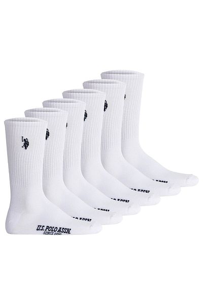 U.S. Polo Assn. U.S. POLO ASSN. Herren Tennissocken, 6er Pack - Sportsocken, Logo, Baumwoll-Mix