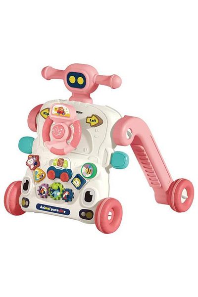 WePro Store 3 in 1 activity walker pink, anti-tip, keyboard, lights, sounds, non-slip wheels, 6m+