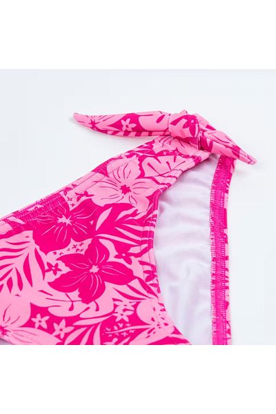 Decathlon Children's V-Neck Bikini Set - Pink - Floral Pattern - Tania