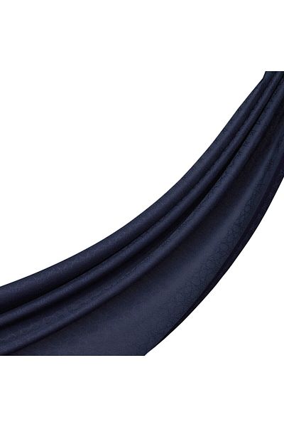 ipekevi Dark Blue İpekevi Mini Seljuk Monogram Shawl 7634