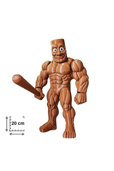 Cochines Muscular Tung Tung Sahur Figure – 20 cm Healthy Petg Material Brainrot Movable 3D Decorative Figure
