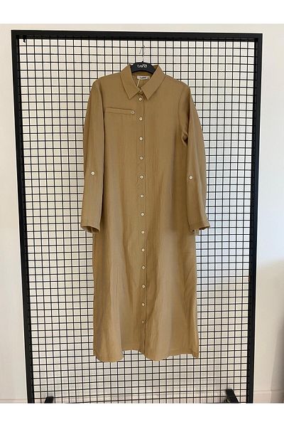 Armine TREND 25Yt4142 Sleeve Fold Detail Buttoned Tunic