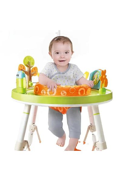 WePro Store 3 in 1 baby jumper with piano, play table, feeding chair, lights, sounds, lion model, 6m+