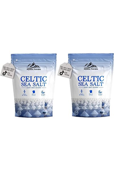 mystic nature ملح البحر السلتي - ٥٠٠ غرام | ملح سلتي رمادي فاتح طبيعي ١٠٠٪ | ...