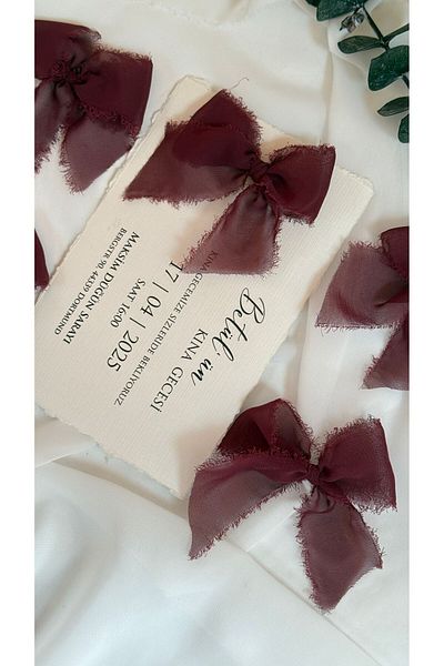 LAYLAEVENTS Chiffon Fabric Ribbon Ready Bow-40 Pieces