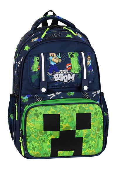 Çınka Bags Parachute Fabric Covered Orthopedic Back Supported Primary School Bag with Foil Lunchbox and Pen Holder