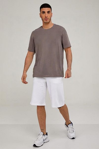 Seamoda Ανδρικό μπλουζάκι Oversize 100% βαμβακερό μακρύ μήκος φαρδύ καλούπι-VISCOSE