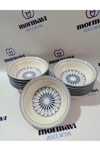 Güral Güral Porcelain Digital 6 Pcs 14 cm (Small) Soup Bowl