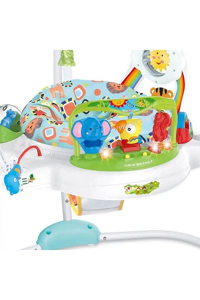 WePro Store Baby jumper with activity center, height adjustable, 360° seat, lights, sounds, multicolor, 6m+