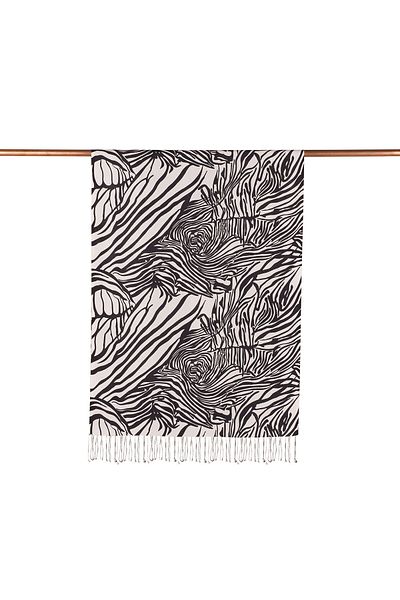 ipekevi Zebra Silk Mill Silk Shawl 2671