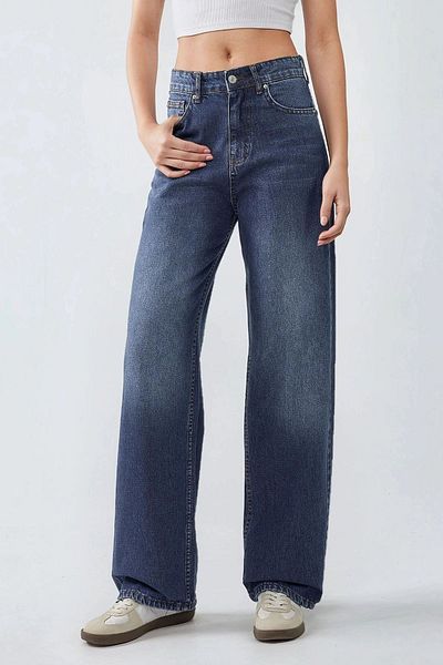 Hiccup Pantaloni drepti din denim cu talie înaltă