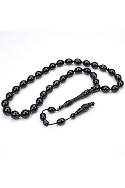 BlackCraft Oltu Stone Beyzi Cut Nakkaş Carved İmame Rosary