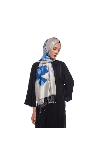 ipekevi Ice White Silk Σάλι 6710