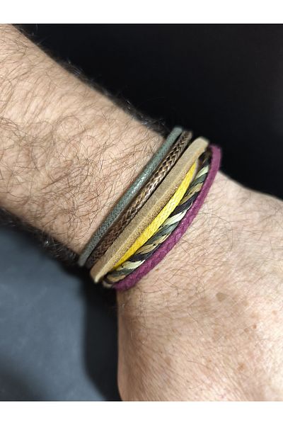 enyatakı Ethnic Model Original Leather Rope Bracelet