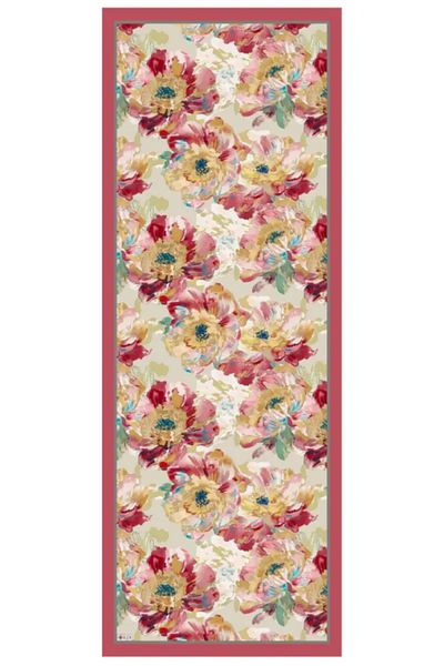 ED Scarf Pink Ed Scarf Sunrise Flower Pattern Shawl