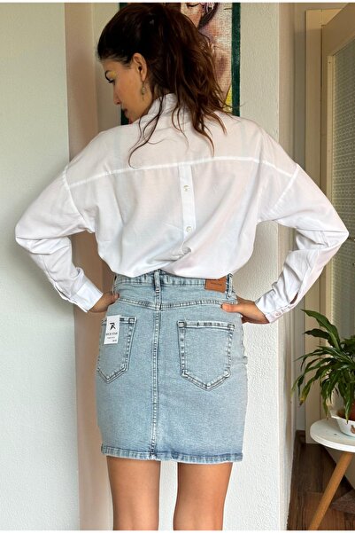 Noa Noa Fusta de bază dreaptă elastică din Lycra