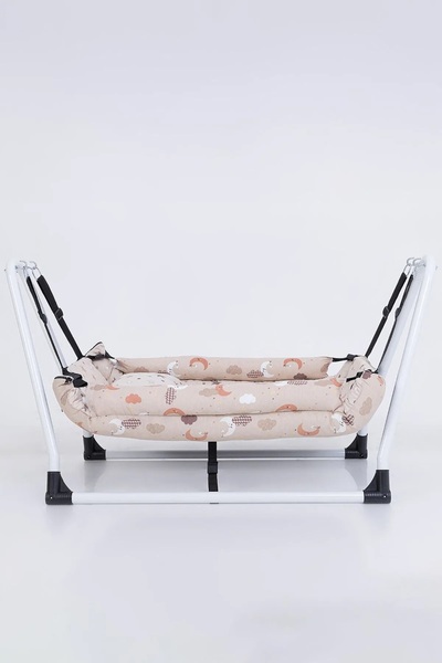 LOOVE BEBE BEBEK HAMAK BEŞİK PAMUKLU ELYAF DOLGULU ÇİNGEN BEŞİĞİ SABİTLEMELİ