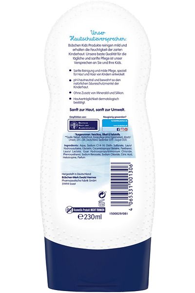 Bübchen Children's Shampoo & Shower Gel 2 In 1 Soft Darling 230 ml