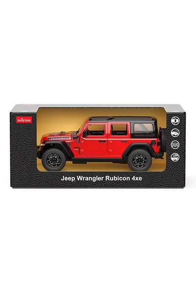 Rastar JEEP WRANGLER RUBICON 4XE RED METAL CAR 1 TO 24 SCALE