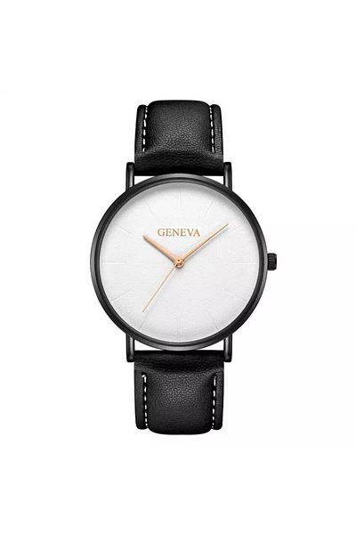 Geneva Geneva Marble women's watch, white, rose gold numbers
