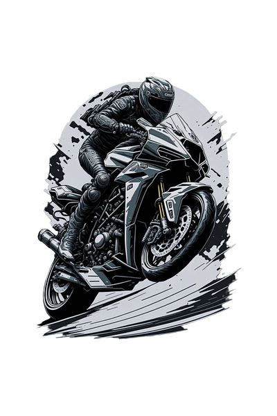 INOVATIX Set de 8 autocolante motociclist de curse, INOVATIX®. 6 cm