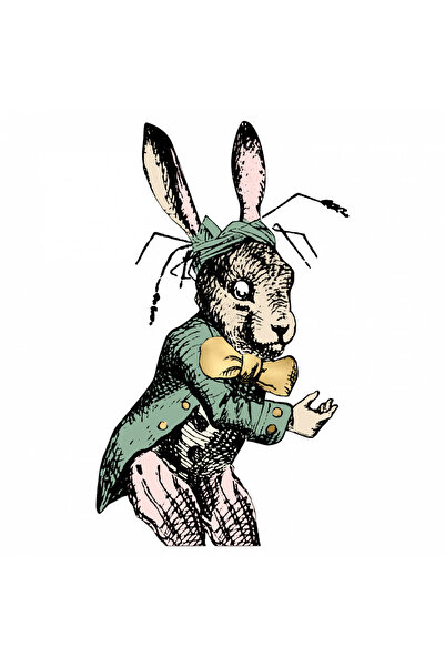 INOVATIX Set de 8 piese, autocolant Alice în Țara Minunilor iepure cu papion,...