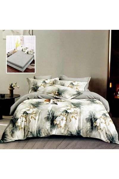 NufJoy Fine Cotton Linen 6 pieces Fitted sheet for mattress 160x200 cm or 180x200 cm