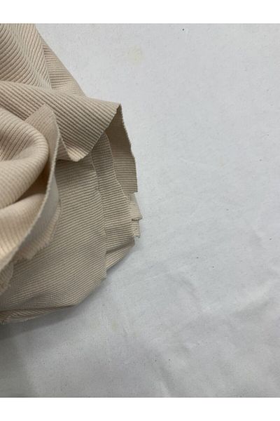Yiğit Kumaş Beige Camisole (Ribana) Fabric, Piece 100X120 cm