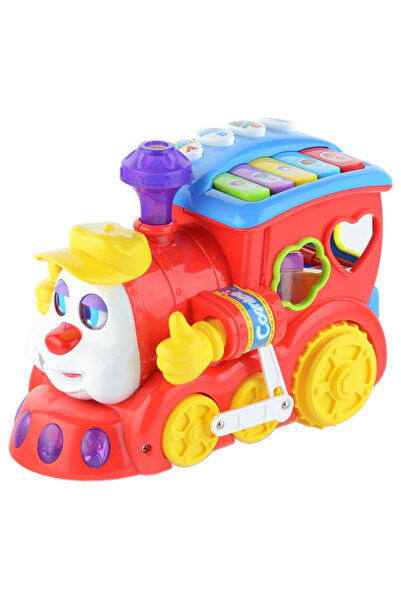 LUDIRO Образователен влак играчка със звуци и светлини, сензор за удар