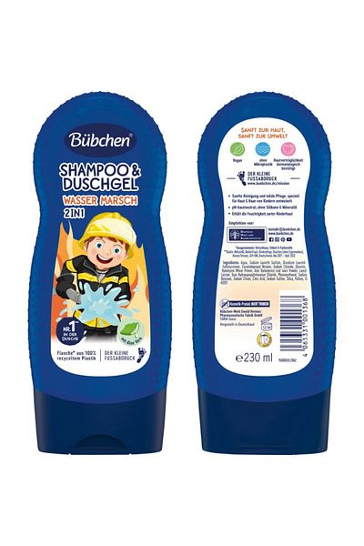 Bübchen Children's Shampoo & Shower Gel 2 in 1 Wasser Marsch 230 ml