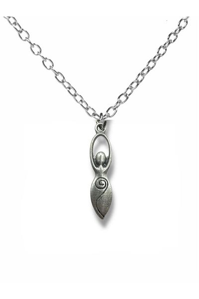Herşey Nota Unisex Necklace with Spiral Goddess of Fertility Figure |   Spiritual Design with 60 cm Chain