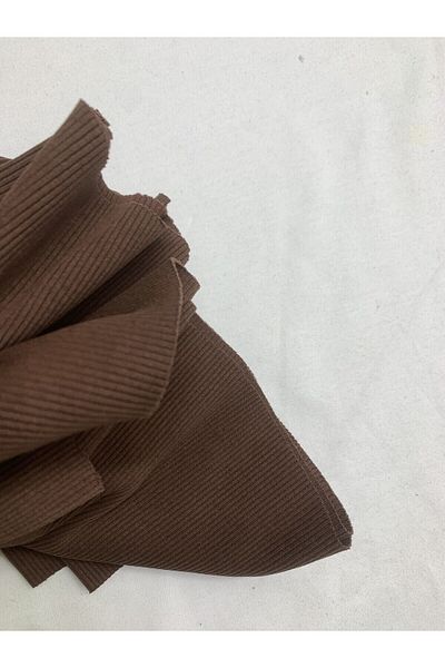 Yiğit Kumaş Brown Camisole (Rib) Fabric, Piece 40X130 cm
