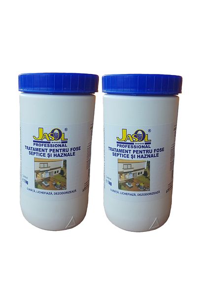 JASOLIA Pachet de 2 Tratament pentru fose septice ecologice – 1 Kg