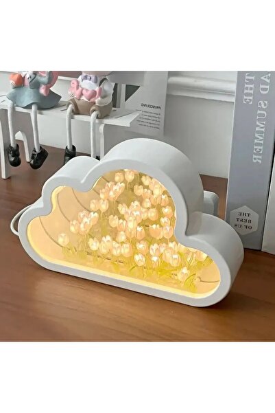 BGA Dekoratif Lale çiçek led lamba aynalı gece lambası Lale Led lamba hazır k...