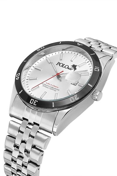 Polo Air Men's Wristwatch with Lens Calendar Silver Color Pl-0987E3X