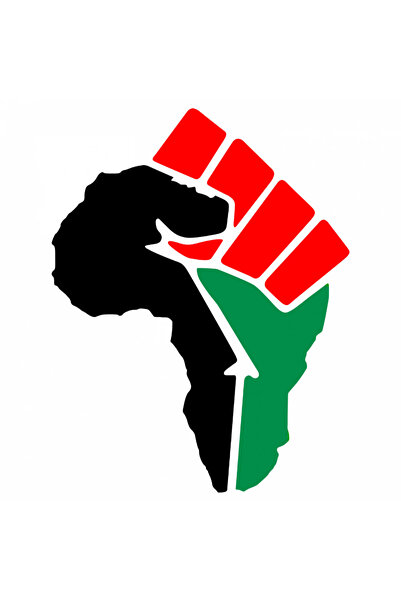 INOVATIX Set de 8 piese, autocolant AFRICAN POWER FIST, INOVATIX®. 6 cm