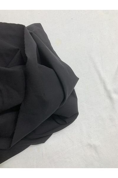 Yiğit Kumaş Flowing Flexible Suit Polyester Combed Fabric, Piece 75X130 cm Black Color