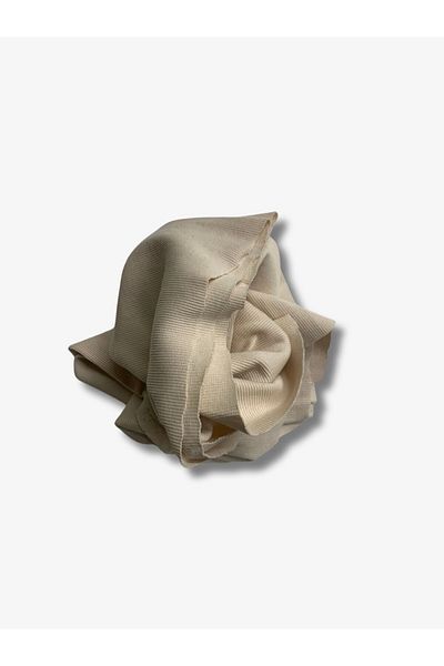 Yiğit Kumaş Beige Camisole (Ribana) Fabric, Piece 100X120 cm