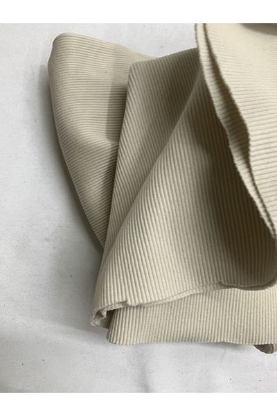 Yiğit Kumaş Cream Camisole (Rib) Fabric, Piece 50X140 cm