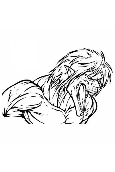 INOVATIX Set de 8 piese, autocolant Atac asupra titanilor desen Eren Titan, I...