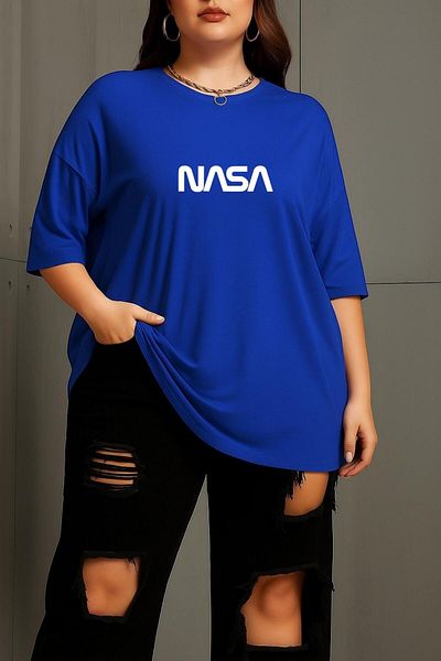 BENROMA 1 T-Shirt Is a Gift for Purchases of 6 or More in the Cart - Large Size Nasa Printed Unisex T-Shirt