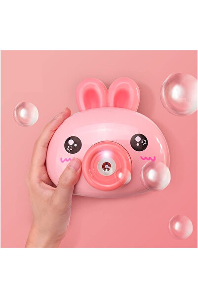 LUDIRO Διαδραστικό παιχνίδι για φούσκες, κάμερα με φώτα και ήχους, λαγουδάκι, ανοιχτό ροζ