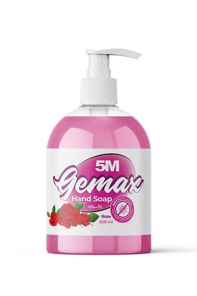 GIMAX Antibacterial Hand Wash Rose Scent 500ml ( 8 Pcs )