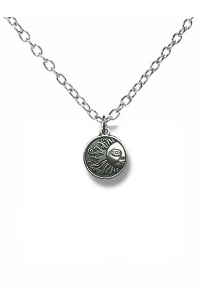 Herşey Nota Unisex Necklace with Half Sun Figure |   Minimalist Design with 60 cm Chain