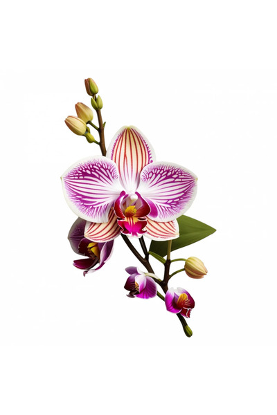 INOVATIX Set de 8 bucăți, autocolant cu flori de orhidee, INOVATIX®. 6 cm